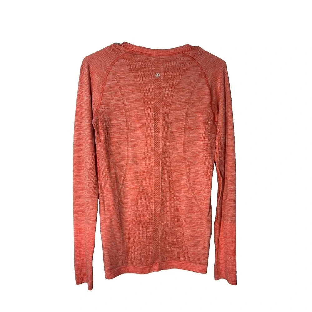 Lululemon Swiftly Tech Long Sleeve Crew Heathered Grapefruit Silverescent 4 Top